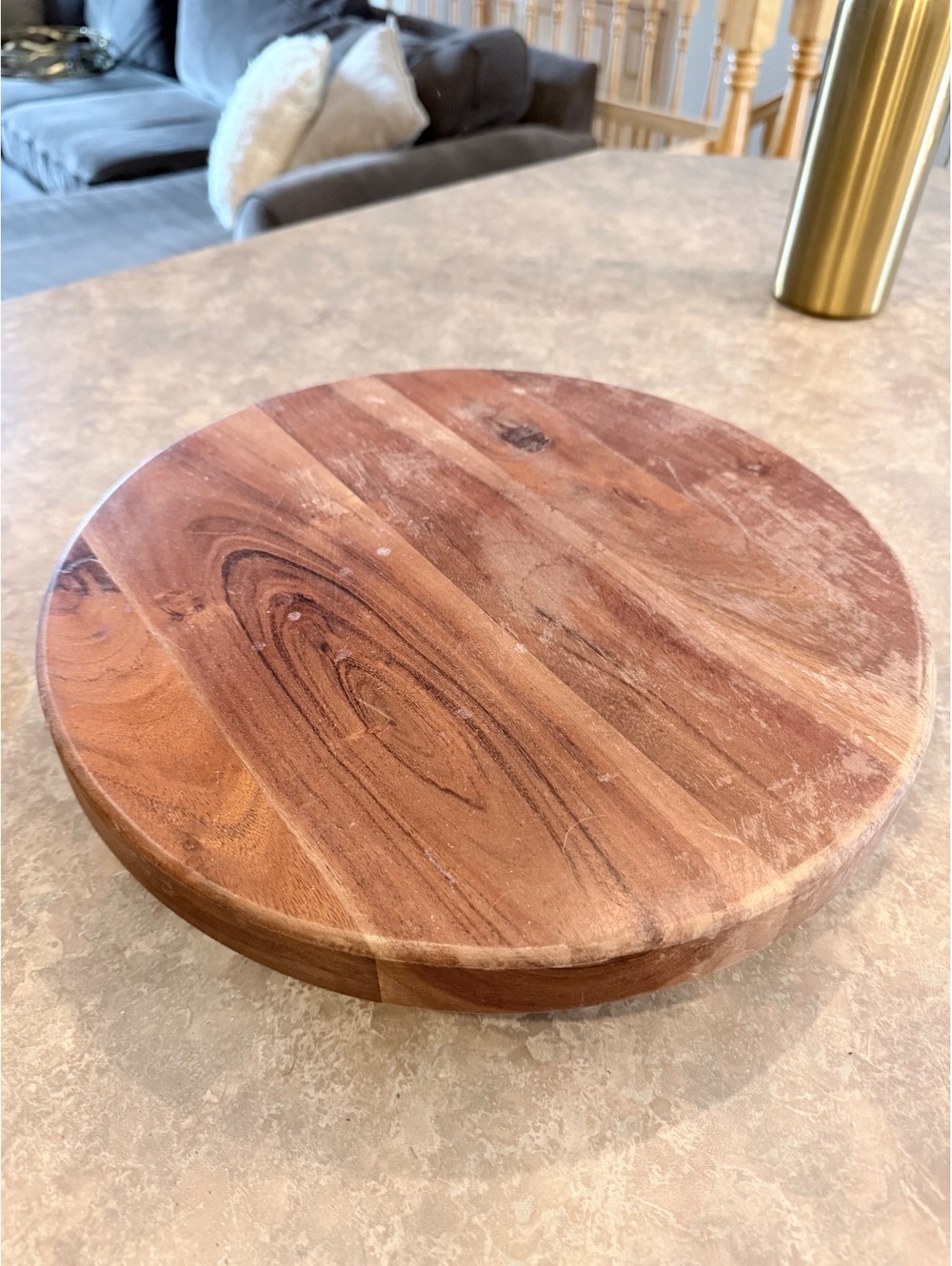 Hearth & Hand with Magnolia Mango Wood Footed Tray 10 × 13